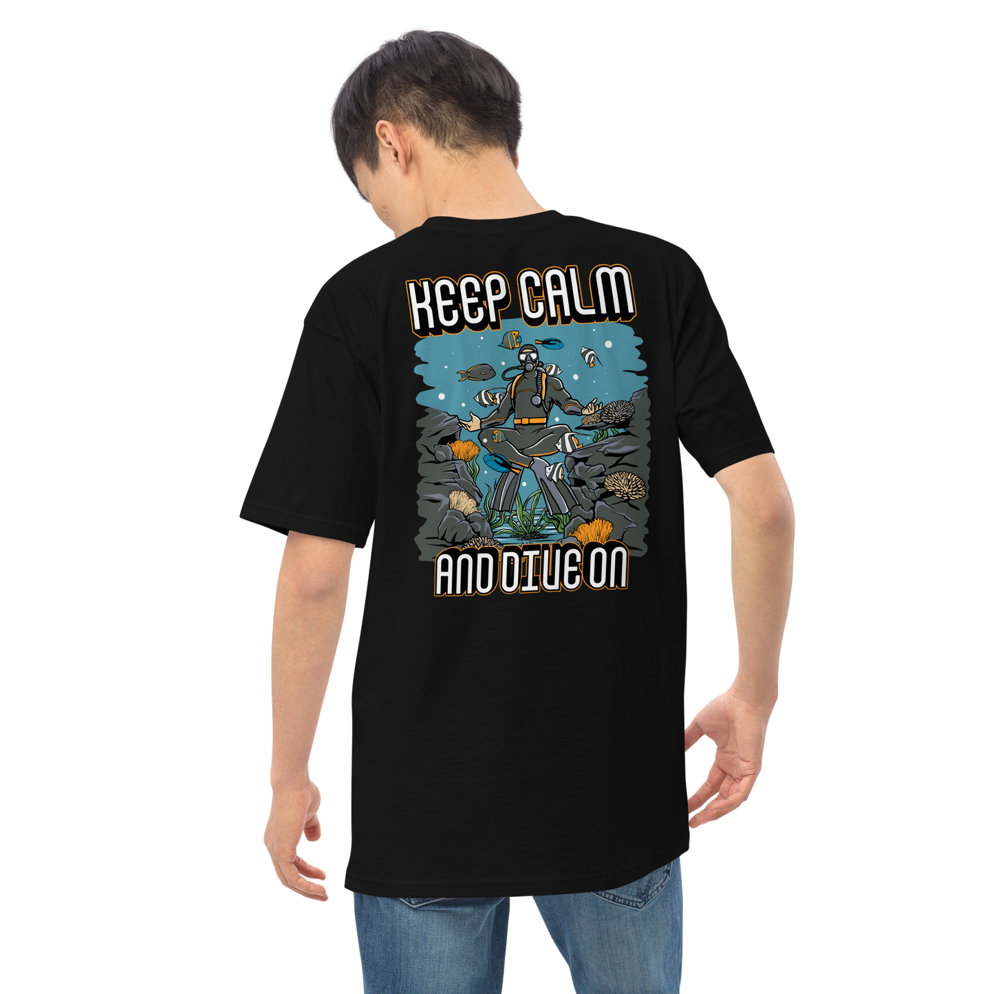 Men's Keep Calm and Dive On Tee