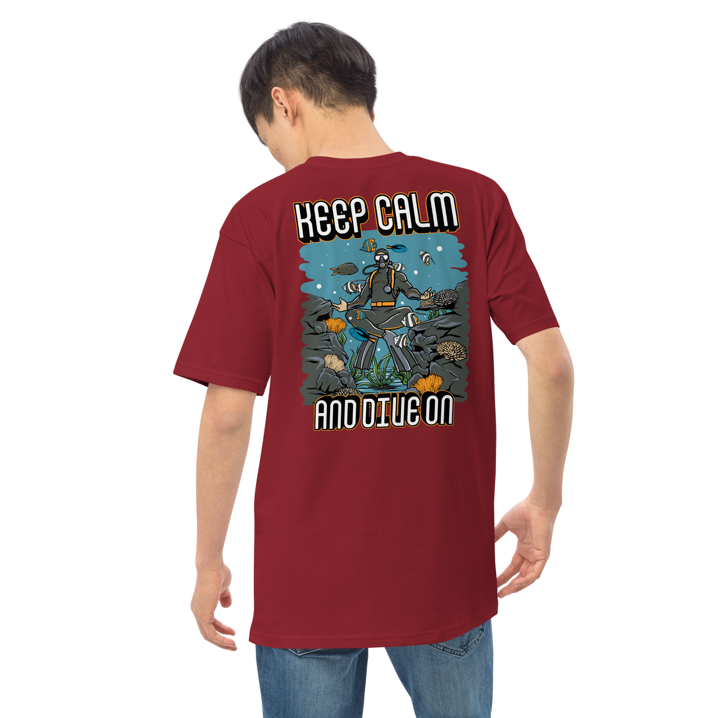 Men's Keep Calm and Dive On Tee