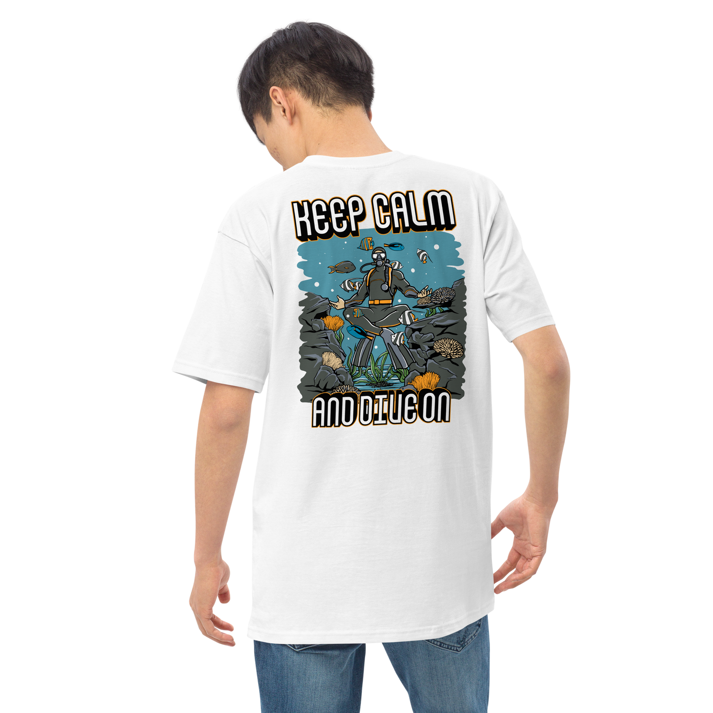 Men's Keep Calm and Dive On Tee
