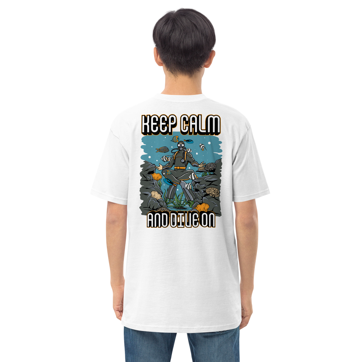 Men's Keep Calm and Dive On Tee